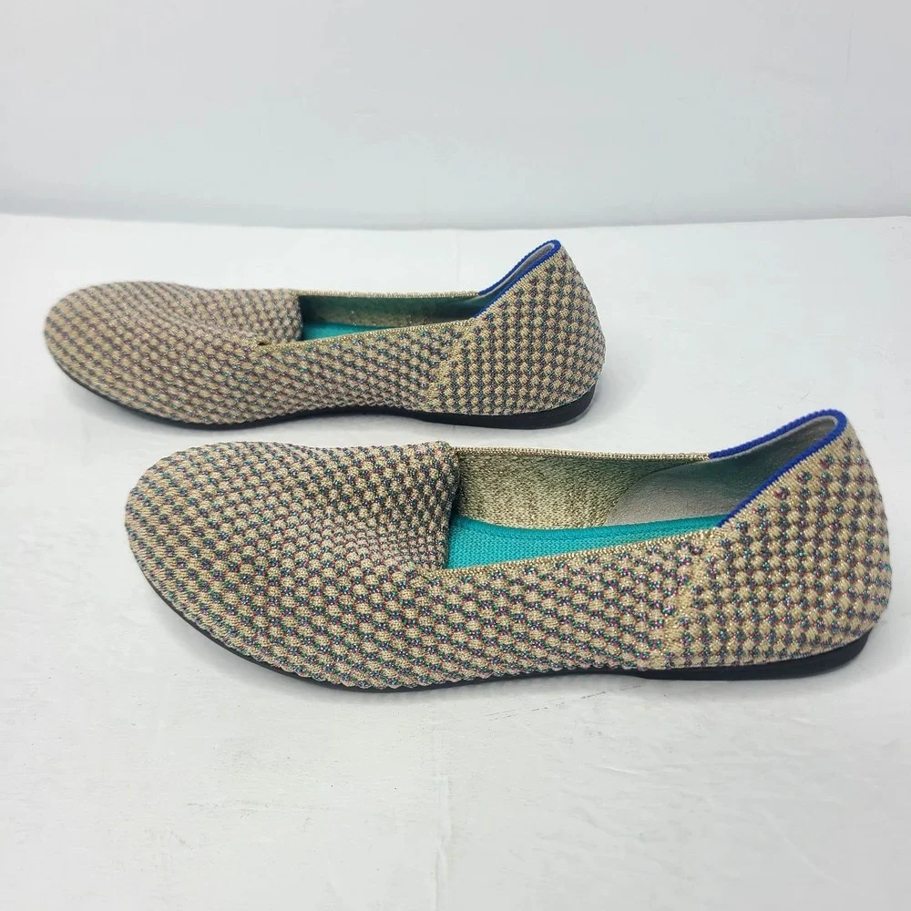 Rothy's Youth‎ The Round Flats Sz 3 Multi Metallic Limited Edition